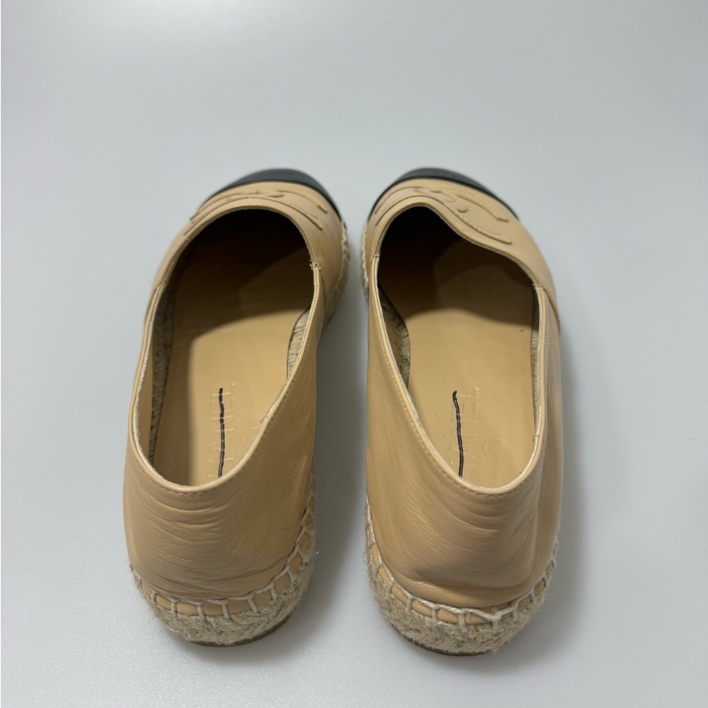 Chanel Espadrilles Lambskin Beige Black Women’s EU 38/US 8 - Picture 3 of 8